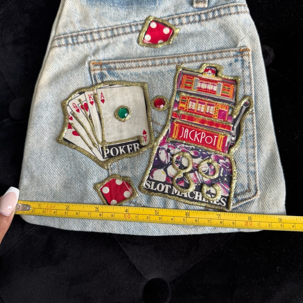 Handmade Upcylcled Denim Jeans Las Vegas Purse - Picture 9 of 10
